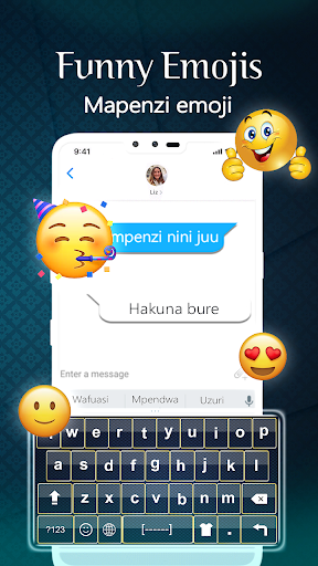 Swahili Keyboard  English Keyboard with Emoji