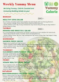 Yummy Calorie menu 1