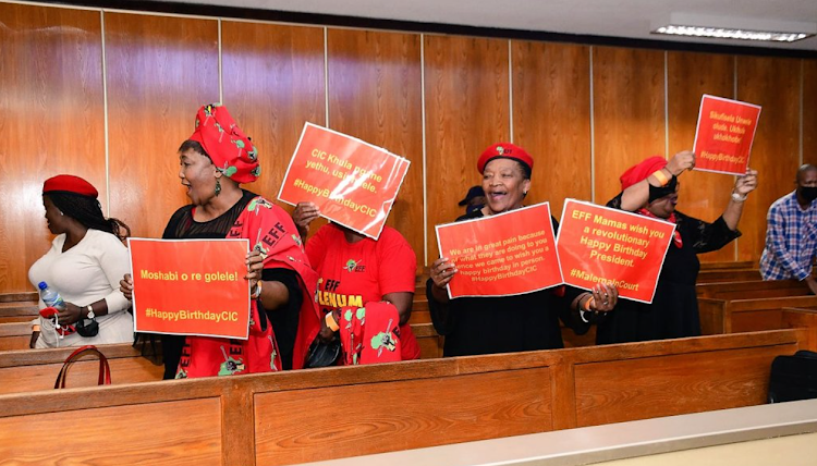 EFF supporters surprise leader Julius Malema on his birthday.