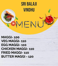 Sri Balaji Vindhu menu 1