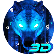 Ice Wolf 3D Keyboard Theme 10100 Icon