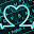 Live Neon Blue Heart Keyboard Theme Download on Windows