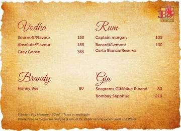 3B's - Buddies, Bar & Barbecue menu 
