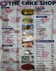 The Cake Shop menu 1