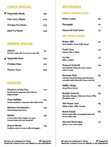 Salt Mango Tree menu 