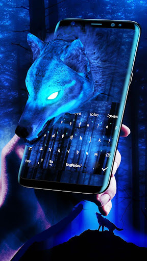 Ice Wolf 3D Keyboard Theme