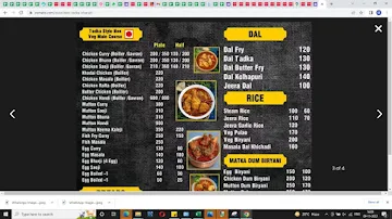 Desi Tadka menu 