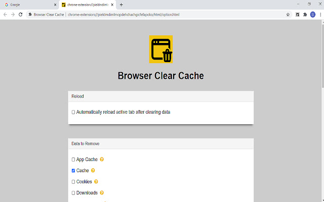 Browser Clear Cache