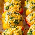 Cheesy Broccoli Rice Stuffed Peppers was pinched from <a href="https://www.aspicyperspective.com/cheesy-broccoli-rice-stuffed-peppers/" target="_blank" rel="noopener">www.aspicyperspective.com.</a>