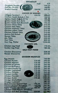 Haji Sweets menu 1