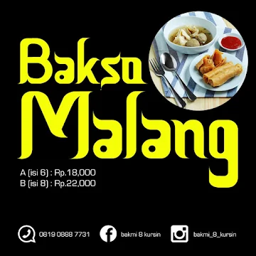 Bakmi 8 Kursin menu 