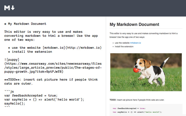 Mrkdown.io - Markdown Editor chrome extension