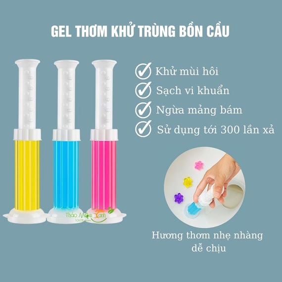 Gel Thơm Diệt Khuẩn, Khử Trùng Bồn Vệ Sinh, Gel Thơm Khử Mùi Bồn Cầu Với 6 Mùi Hương Tùy Chọn Diệt Khuẩn Toilet