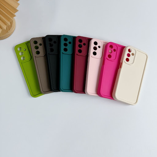Title 3, Solid Color Minimalist Silicone Soft Shell Phon...