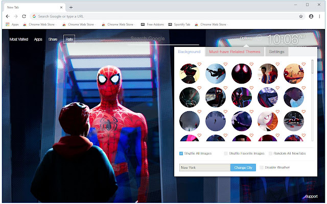 Spider Man Into The Spider Verse New Tab