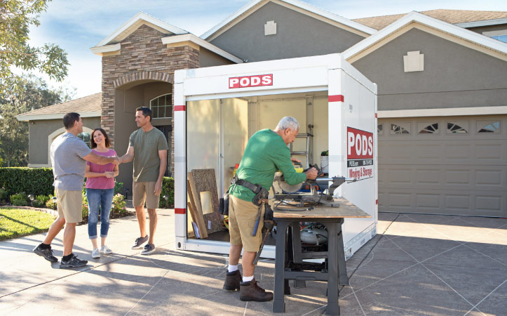 Using a PODS portable storage container for a remodeling project