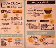 Eumerica Deli & Grill menu 1