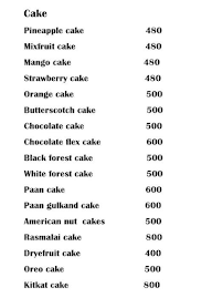 Cake Factory menu 1