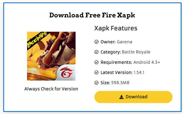 Download Play Garena Free Fire on PC Extension Download