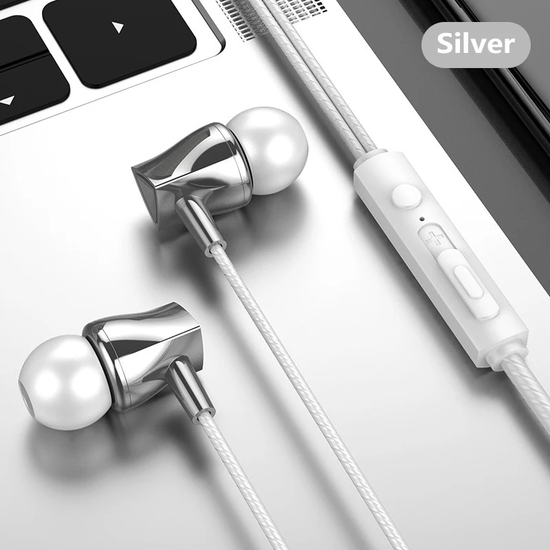 Driehoekige stereo headset met Drive-by-wire, microfoon, bedrade afstemming, 35 mm rond gat, handsfree bellen, helder geluid.