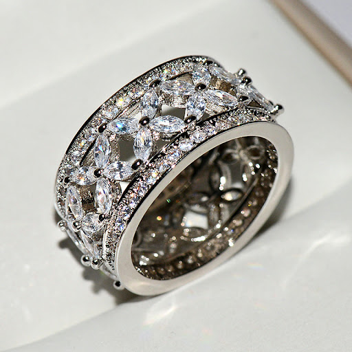 Title 1, Fashionable Electroplated Platinum Over Zircon ...