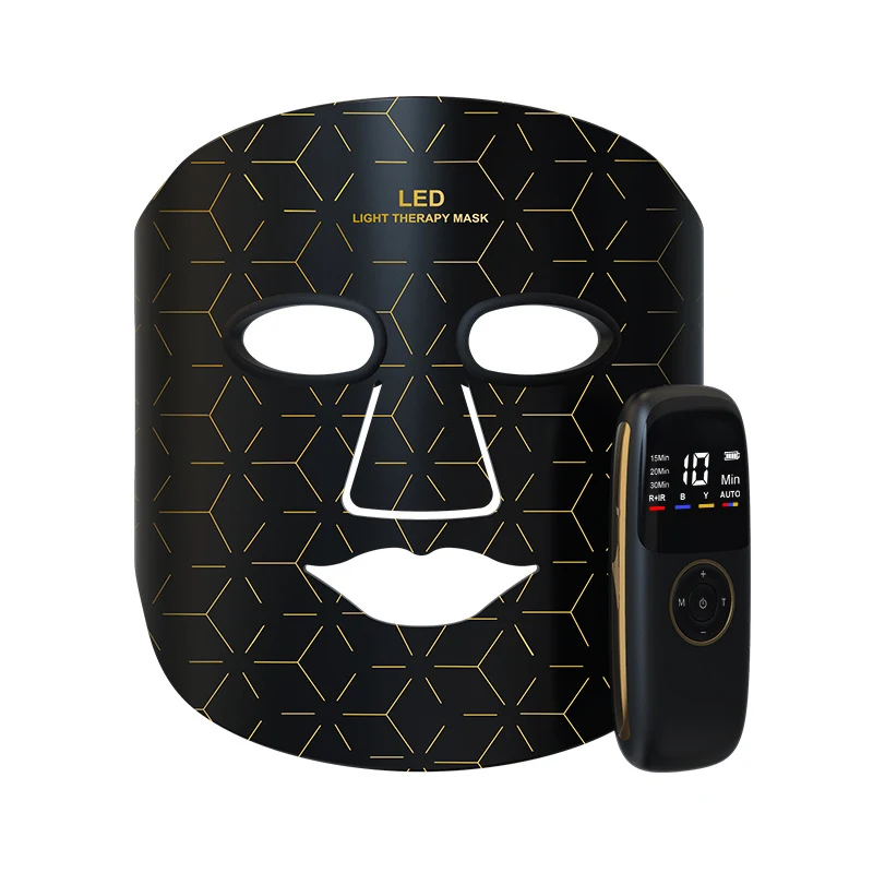 Photon Beauty Mask voor thuisgebruik. Oplaadbaar gezichtsverzorgingsinstrument dat acne verwijdert, poriën verkleint, huid verstevigt en rimpels vermindert.