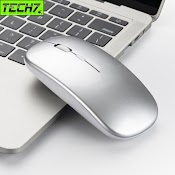 Chuột Không Dây M90 Silver - Bluetooth 5.0 + Wireless 2.4G - Pin Sạc - Chống Ồn