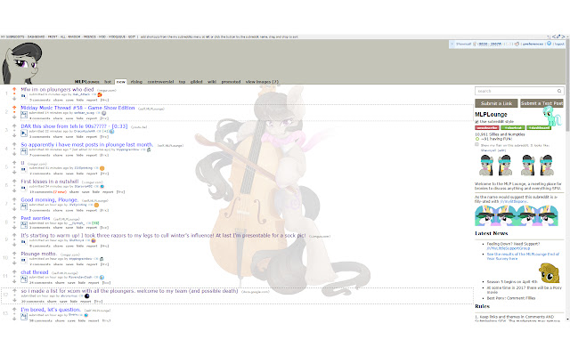 MLPLounge Octavia Theme chrome extension