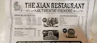 Xian Restraunt menu 1