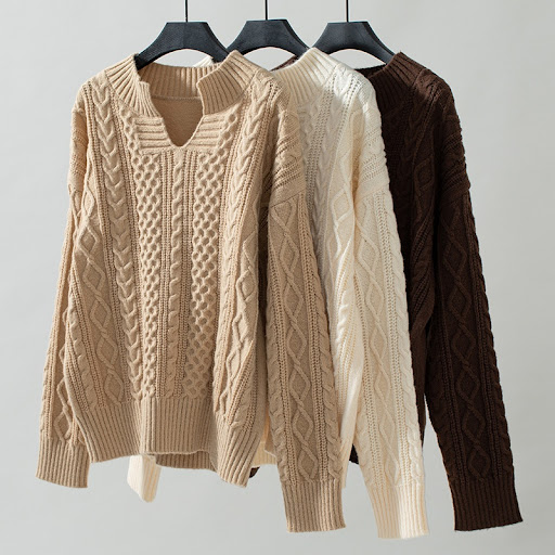 Title 19, European And American Twist V-neck Loose Casual...