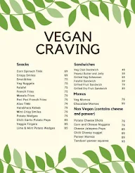 Vegan Craving menu 1