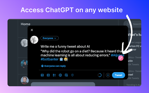 GPTLy: ChatGPT on any website