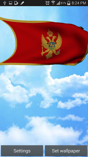 Montenegro Flag 3D Wallpaper