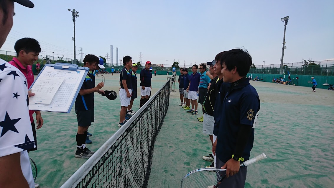 試合前の整列、小金原A戦