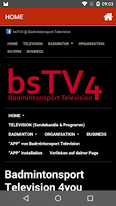 APP BADMINTONSPORT TELEVISION screenshot 1