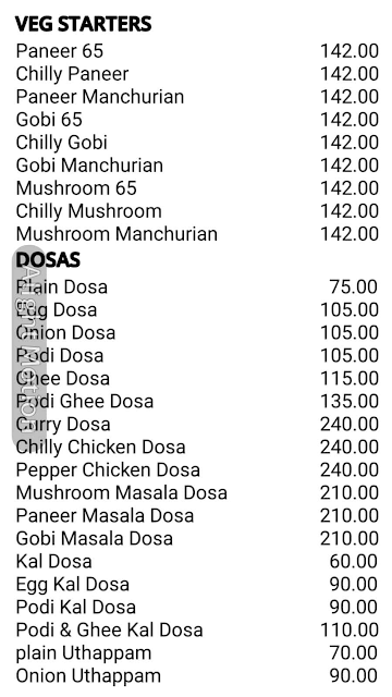 R.K.Biriyani menu 