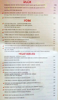 Le Golden Dragon menu 1