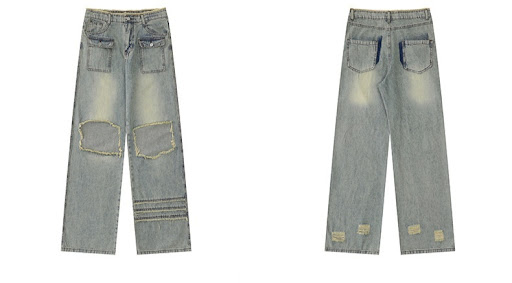 Title 6, Womens American-style Retro White Ripped Jeans...