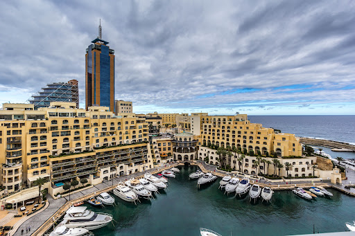 Buy this luxury apartment / penthouse in Saint Julian's (Malta) - Marina with modern buildings and towers