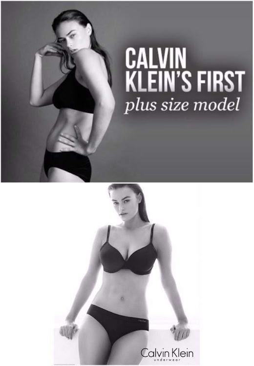 Calvin Klein's 'plus-size model' rubs Twitter up the wrong way