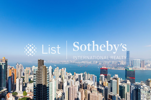 Aerial view coastal city modern buildings in this luxury property for sale in Mid-Levels ($8,798,786)