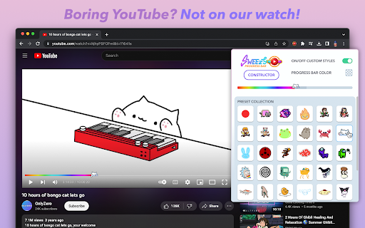 Sweezy YouTube için Özelleştirilmiş İlerleme Çubuğu