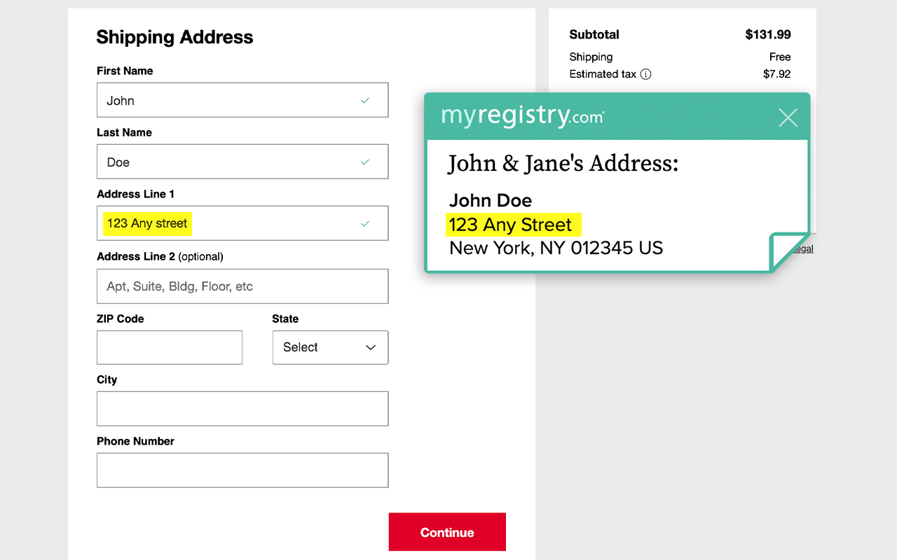 MyRegistry Shipping Address Assist Preview image 3