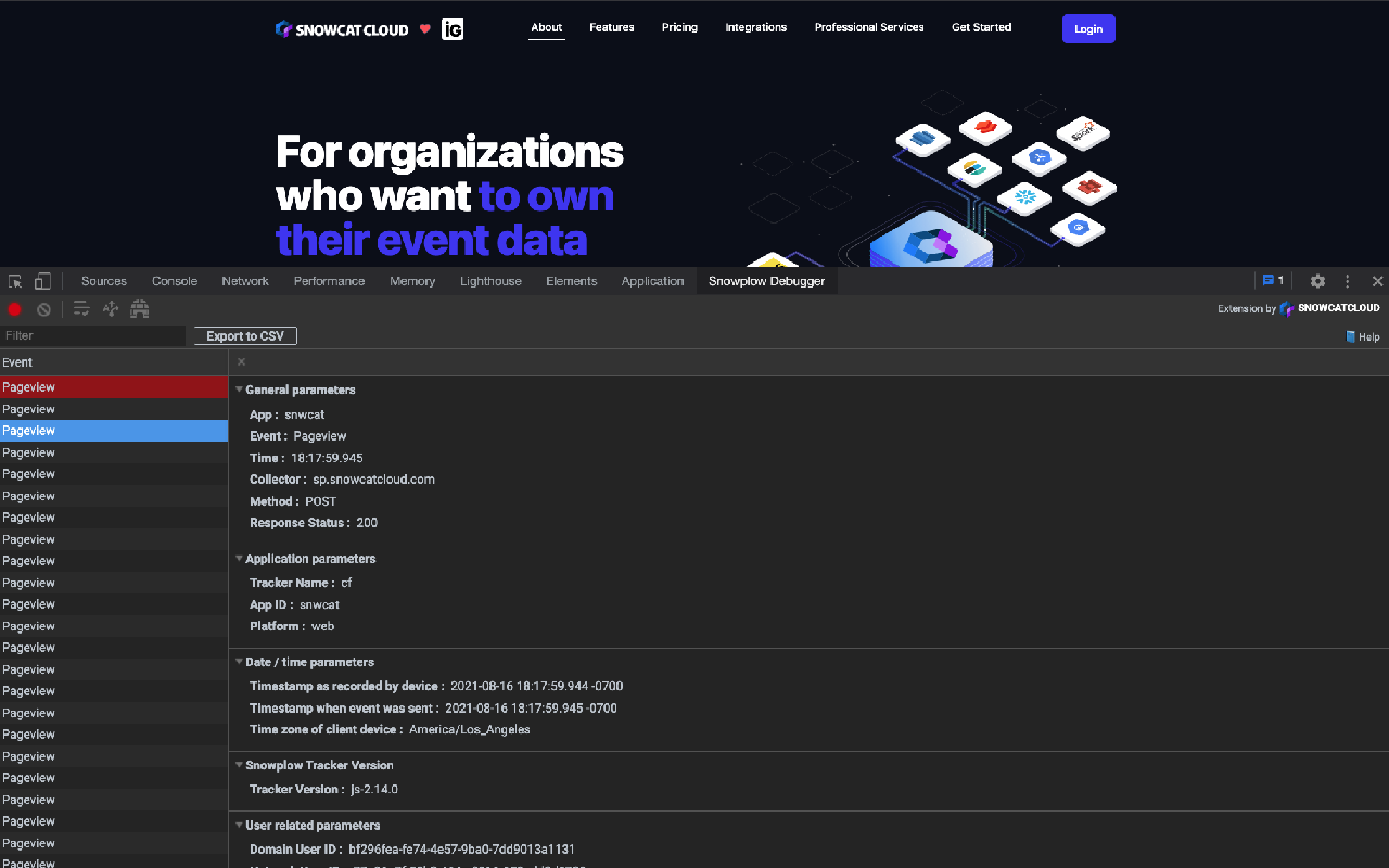 Snowplow Analytics Debugger Preview image 3