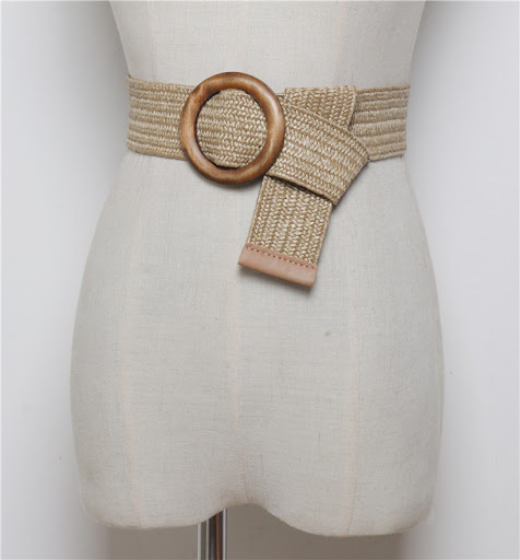 Title 9, Woven round buckle belt with bohemian wax rope