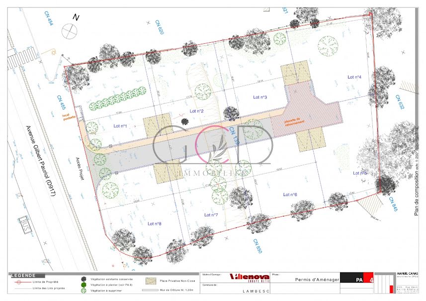 Vente terrain  361 m² à Lambesc (13410), 270 000 €