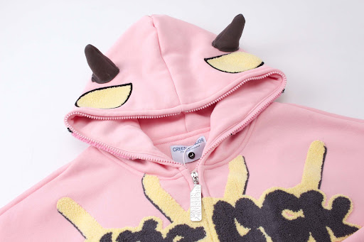 Title 16, Cartoon Spider Letter Towel Embroidery Hooded C...
