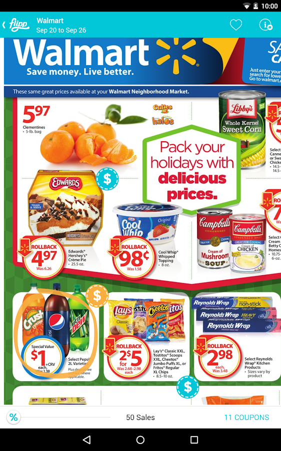 Which day of the week does the Walmart weekly flyer ad come out?