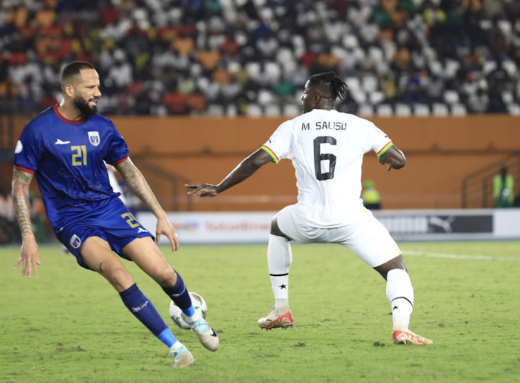 Bebe of Cape Verde, left, seen here with Mohammed Sallsu of Ghana, is the man Bafana must out against tomorrow.