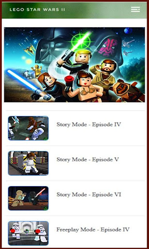 Guide for LEGO Star Wars II